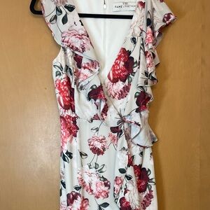 Floral print long dress.  Frame and Partners brand. Size 4.  Svelte and femme